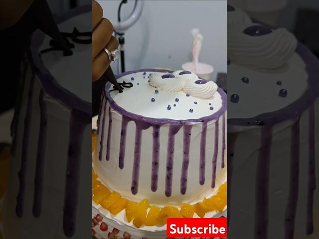 The Two-Tier Fruit Cake Challenge  #shorts #cake