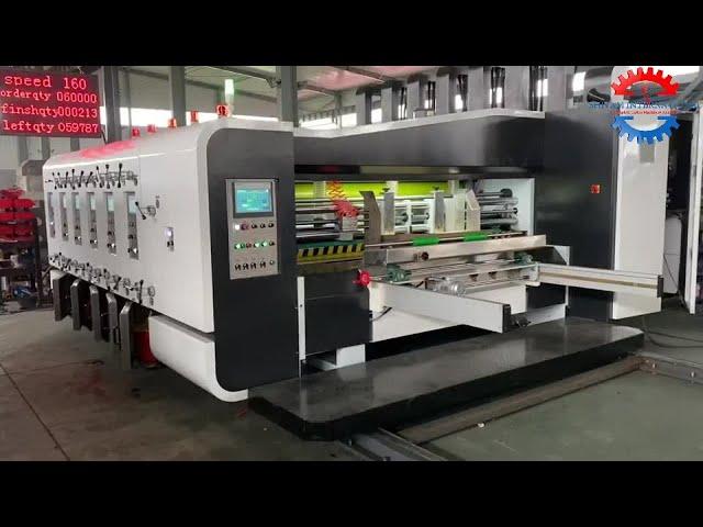 Fully automatic four color lead edge printing electric slotter and die cutting