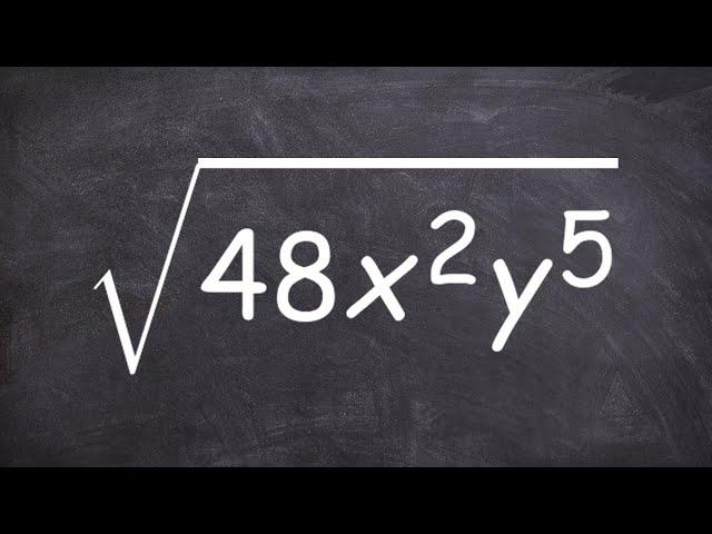 Simplify a radical expression with variables