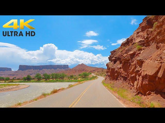 Utah Scenic Byway 128 Moab | Upper Colorado River Scenic Byway North 4K | Most Beautiful Roads