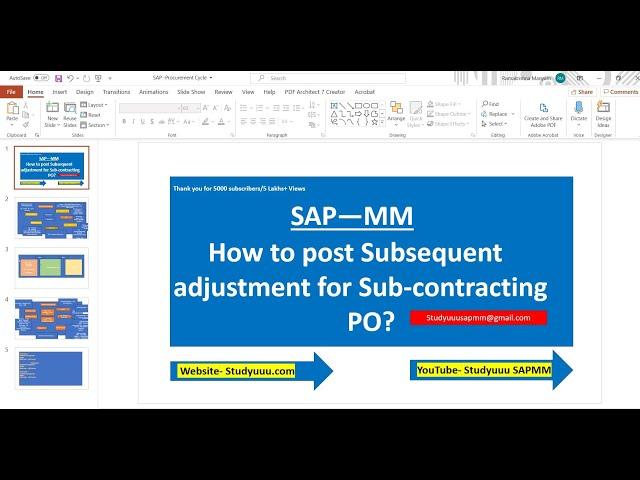 SAP MM--How to post a Subsequent adjustment for Sub-contracting PO (Under/Over Consumption)