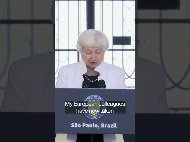 Yellen Calls for Way to Use Frozen Russian Assets to Aid Ukraine
