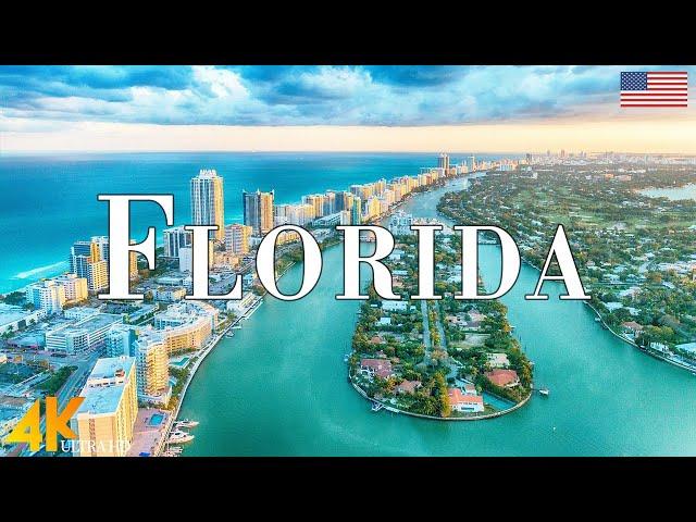 FLYING OVER FLORIDA (4K UHD) - Relaxing Music Along With Beautiful Nature Videos - 4k ULTRA HD