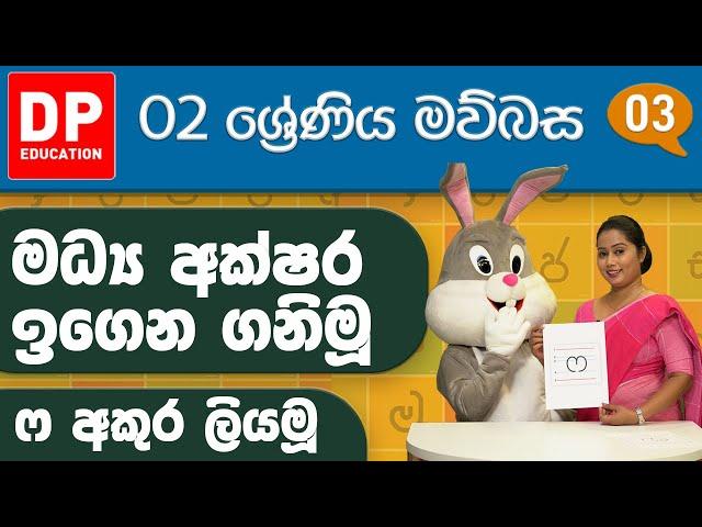 02 වැනි ඒකකය - 01 වන පාඩම | මධ්‍ය අක්ෂර ඉගෙන ගනිමු - ෆ අකුර ලියමූ | 2 වන ශ්‍රේණිය සිංහල පාඩම් මාලාව