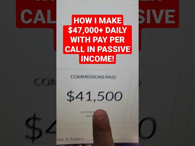 How I Make $47,000+ Daily With Pay Per Call Affiliate Marketing In Passive Income! FREE Course!