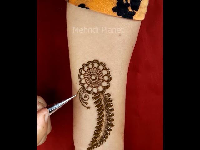 Easy mehndi design flowers #shorts
