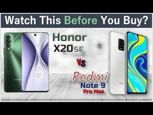 Honor X20 SE vs Redmi Note 9 Pro Max || ProzTech