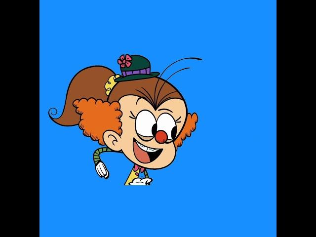 Luan Loud clown make up blue screen