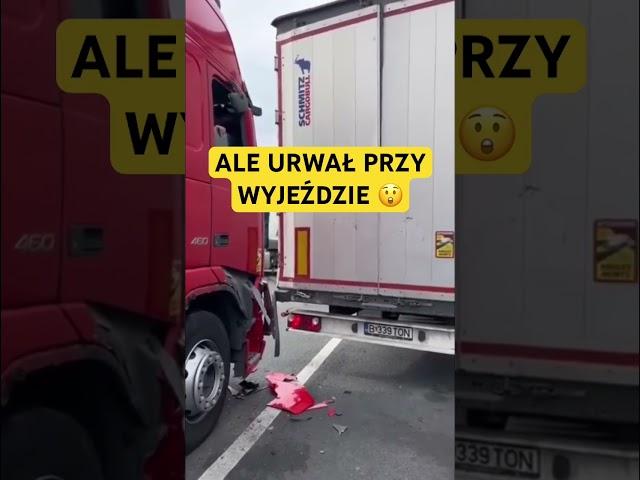 Ale urwał przy wyjeździe #truckdriver #truckdrivers #camioneros