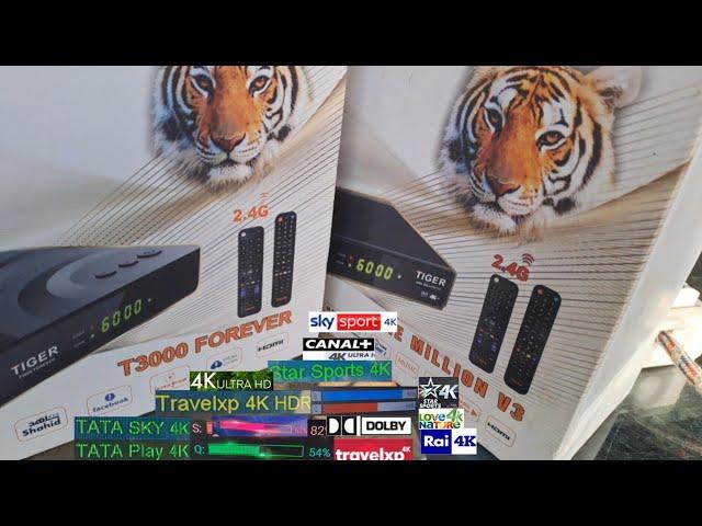 Red Tiger One Million V3 4K T3000 Forever 4K | Android + S2Complete Unboxing 4KUHD