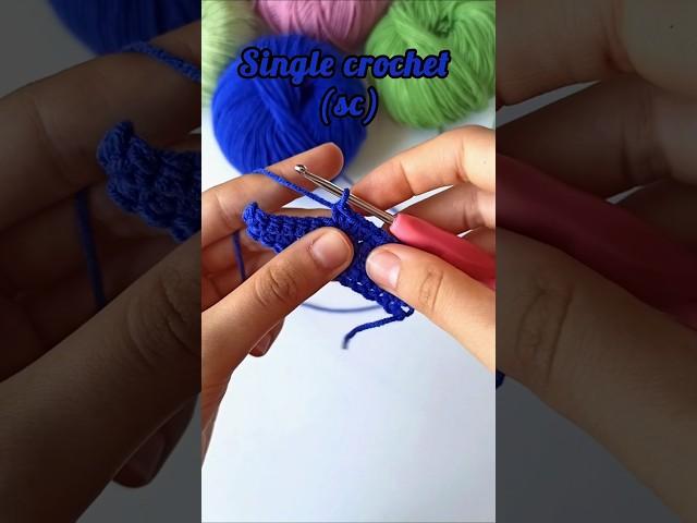 Single crochet (sc) | Tutorial for beginners #crochettutorial #crochet #crocheting #crochetpattern