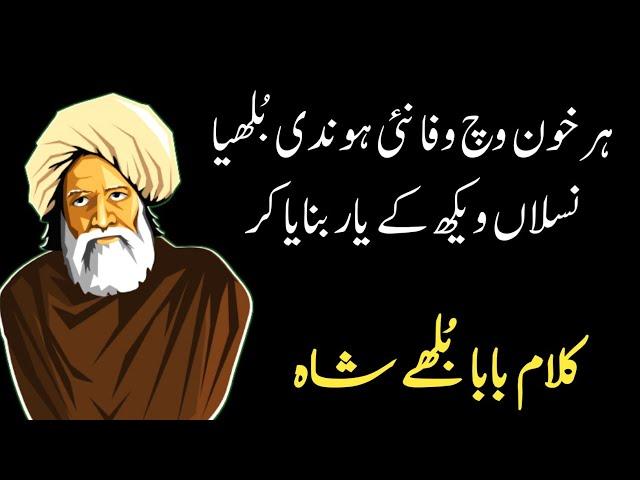 Baba Bulleh Shah Famous Kalam |Har Khoon Vich Wafa Nai Hondi Bhulliya|Punjabi Shayari| Sufiana Kalam