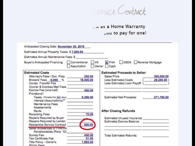 Understanding the Seller's Estimated Net Proceeds!