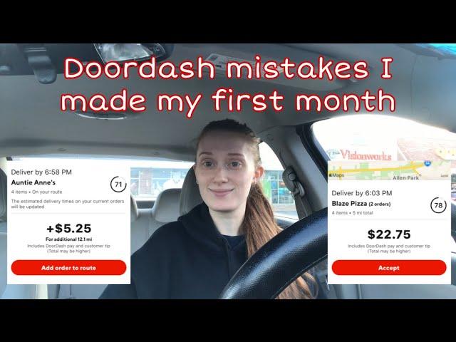 5 Doordash mistakes I made in the first month | Emilee Russell