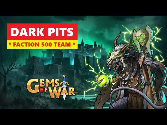 Gems of War DARK PITS Faction 500 Delve Guide and Best Team! Simple Pure Strategy!