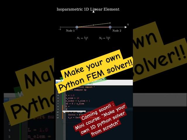 HOW shape functions are built!! #Course #FEM#Python #coding #education #programming