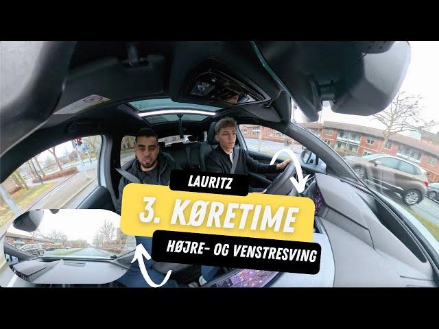  Lauritz’ 3. Køretime | Lær Højre- og Venstresving + Typiske Begynderfejl! 