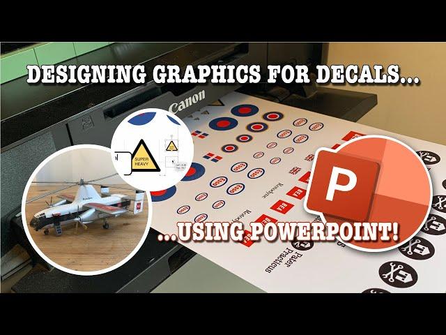 Designing graphics for scale model water slide decals ... using PowerPoint!
