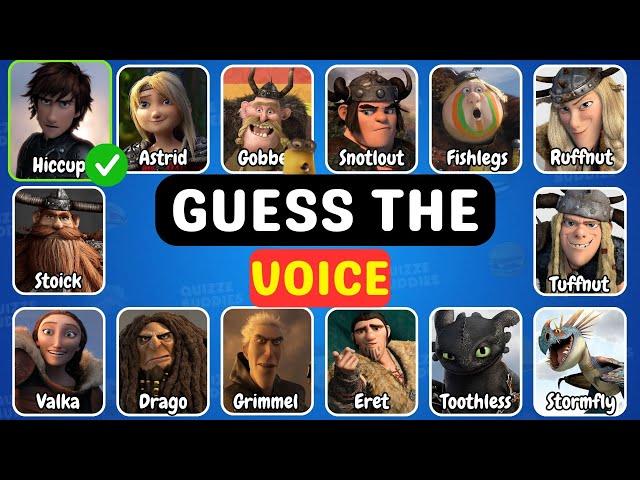 How To Train Your Dragon | Guess the Character by Voice Challenge