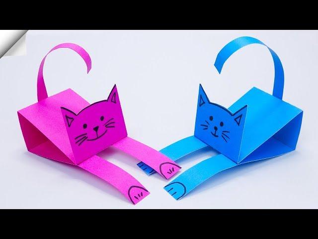 Paper cat | How to make paper cat Paper crafts