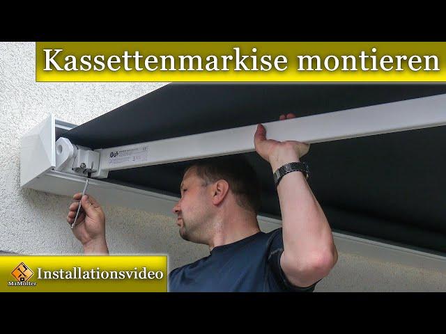 Kassettenmarkise an der Wand montieren / PARAMONDO Kassettenmarkise Line Montageanleitung.