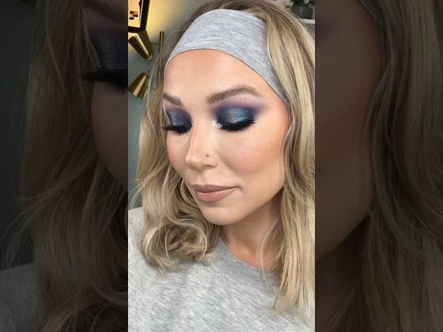 BLUE SMOKEY EYE MAKEUP LOOK ft. NYX Ultimate Vintage  Jean Baby palette #eyeshadowpalettes