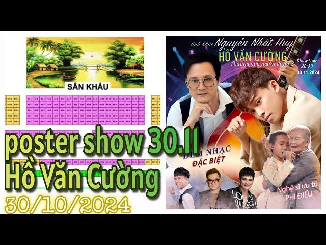 Poster show Nguyễn Nhất Huy - Hồ Văn Cường 30.11 cùng NSUT Phi Điểu và khách mời