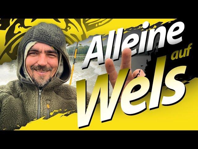 Allein auf Wels angeln | 132 Kilo Rekord Waller | Freestyle auf Waller am Fluss