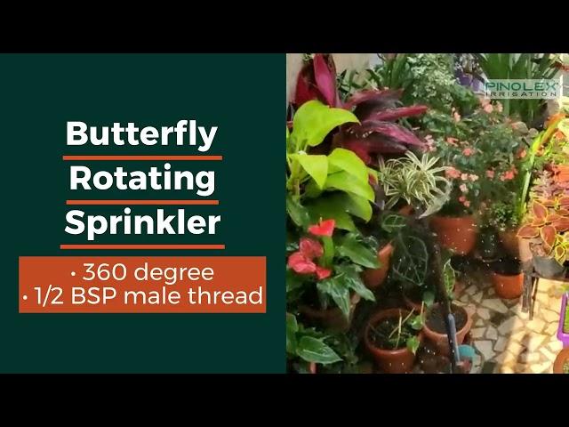 How to Connect Pinolex® Butterfly Rotating Sprinkler Micro Atomizing Nozzle for Garden Irrigation