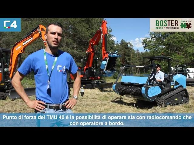 Portattrezzi Radiocomandato TMU 40 e Trinciatrice Forestale TRF135