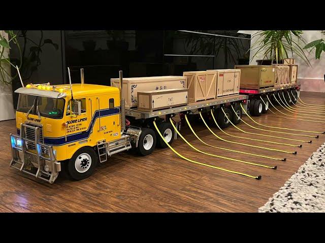 Tamiya Globe Liner with 1/14 wood shipping crates.