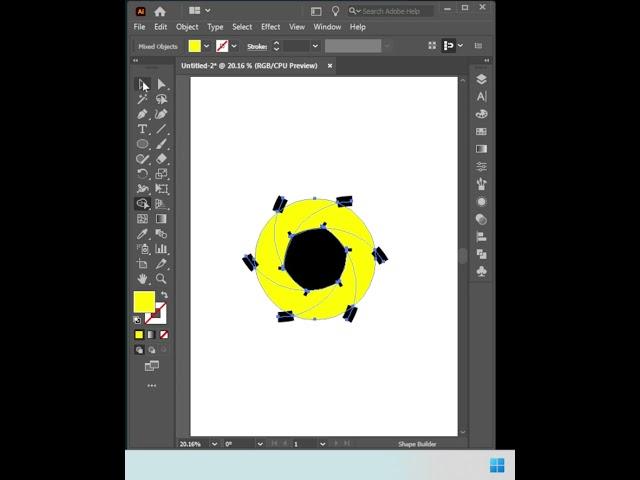 Camera Shutter Design In Illustrator #short #illustartor #tutorial