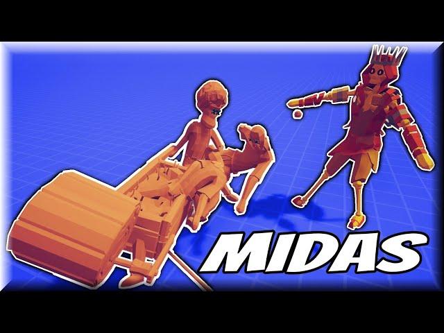 Everybody Stone?! Midas vs Every Faction - Totally Accurate Battle Simulator TABS