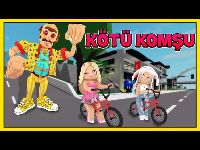 KÖTÜ KOMŞUDAN KAÇIYORUZ  ROBLOX ROBLOX ESCAPE EVIL STEPDAD OBBY! KÜBRA NİSA