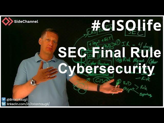 SEC Final Rule on Cybersecurity Explained | #CISOlife