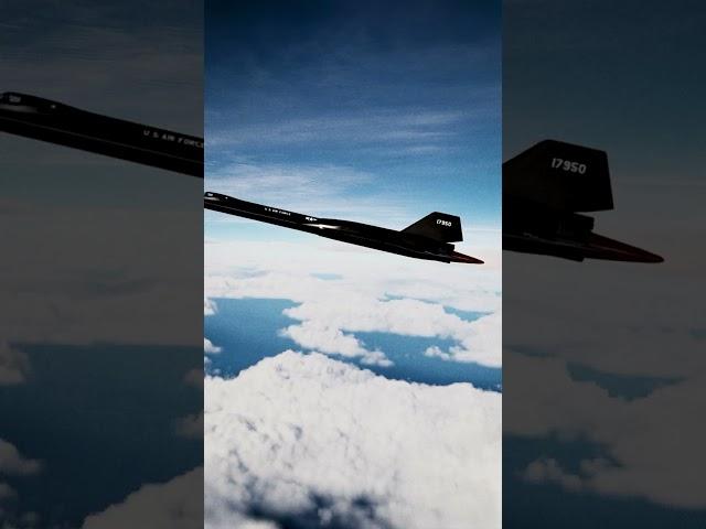 Russian Su-27 fighter jets attempt to intimidate a USAF SR-71 Blackbird.  Merch: icemanfox1.com