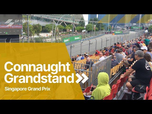 View from the Marina Bay Street Circuits Connaught Grandstand at the Singapore Grand Prix.