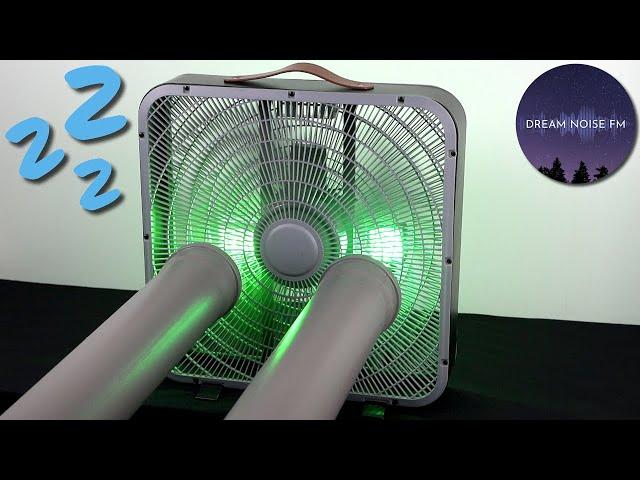 Sleep in minutes  with DEEP box fan sound resonating through double tubes! - Black Screen