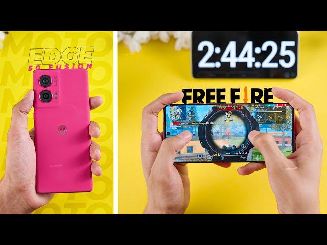 Moto Edge 50 Fusion 5G Freefire Gaming Test ️| Gaming Performance Test | Battery Drain Test