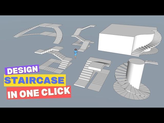 Sketchup trick! Create Staircase in one click