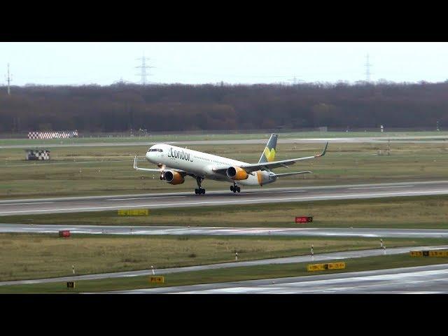 Condor Boeing 757-300 takeoff at Düsseldorf Airport