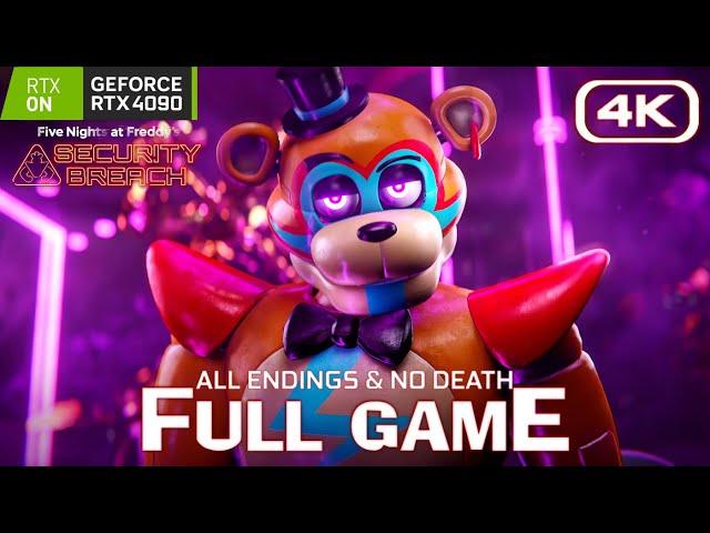 FNAF Security Breach - RTX FULL GAME Walkthrough (ALL ENDINGS No Death) 4K 60FPS RTX 4090