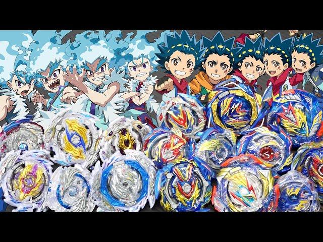 FINAL VALT VS LUI | All Valkyrie Evolutions VS All Longinus Evolutions  - Beyblade Burst Team Battle