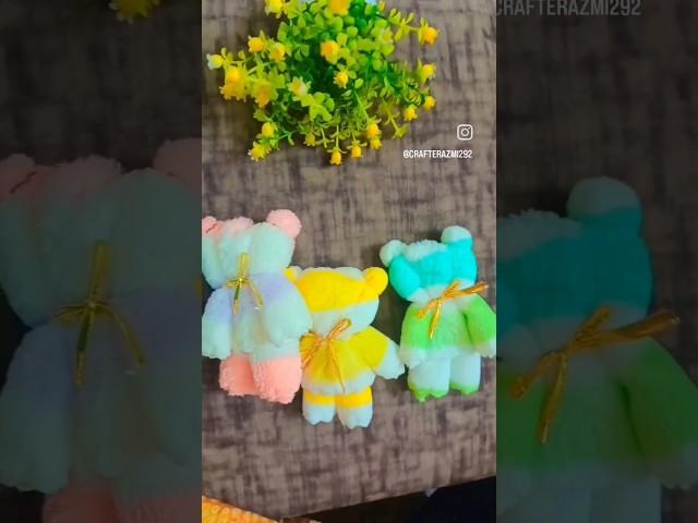 Diy towel teddy bear   #shorts #youtubeshorts #diy #tower #teddybear #handmade