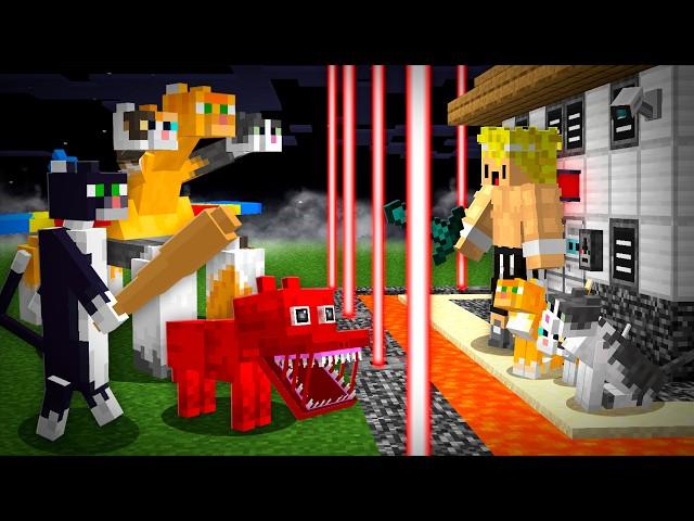 Base Segura vs MASCOTAS MUTANTES en Minecraft