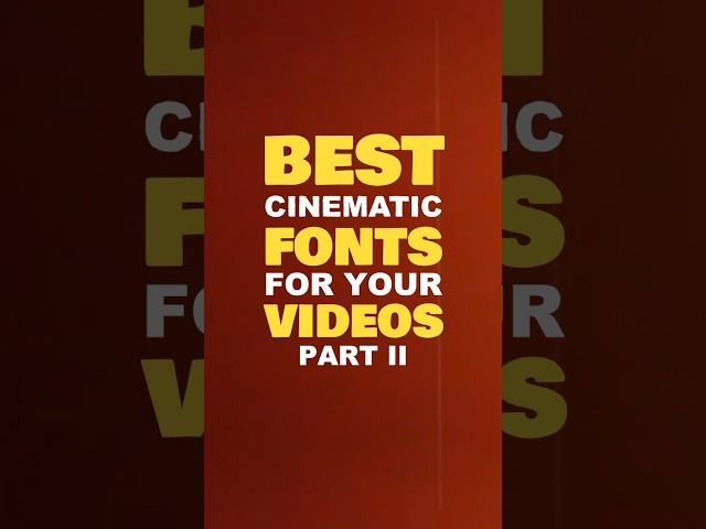 Best FREE Cinematic Fonts for your Videos! #shorts #fonts #cinematic #free