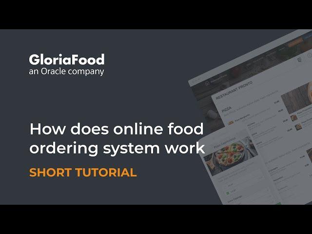 How does online food ordering system work - by GloriaFood