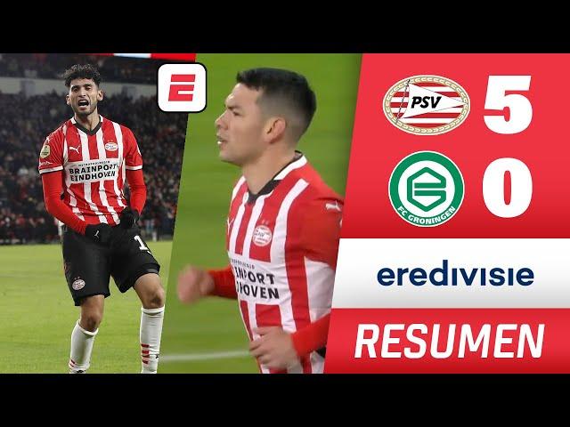 CHUCKY LOZANO VOLVIÓ en la GOLEADA del PSV 5-0 vs Groningen. HAT TRICK de RICARDO PEPI | Eredivisie