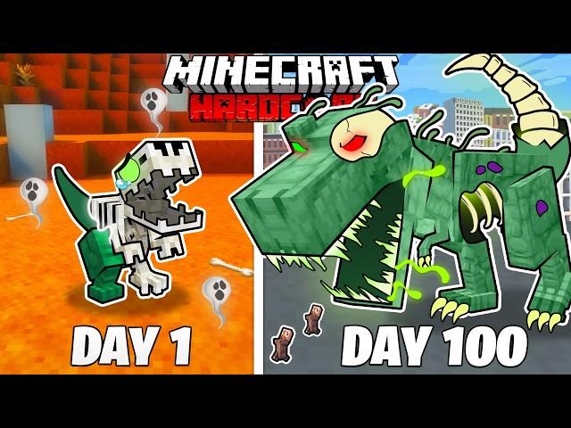 I Survived 100 Days as a DEATH DINOSAUR in HARDCORE Minecraft