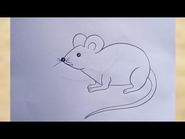 how to draw rat drawing easy step by step@Kids Drawing Talent